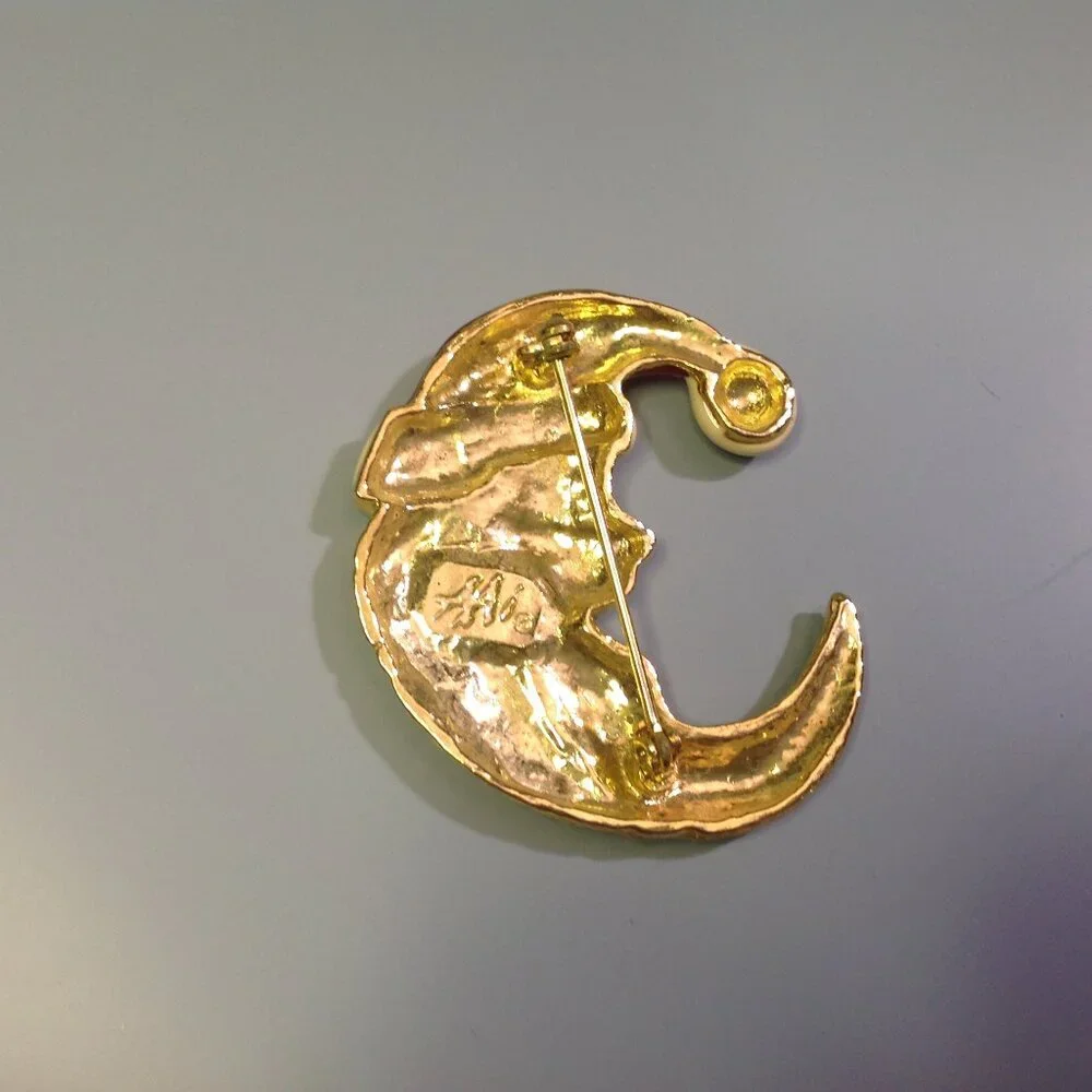 Christmas Brooch Santa Claus in the Crescent Moon Accessories Associates, Inc.